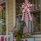 2Pcs Patriotic Large Wreath Bow Red Blue White Stars and Stripes Bow 4th of July Burlap Ribbon Bow